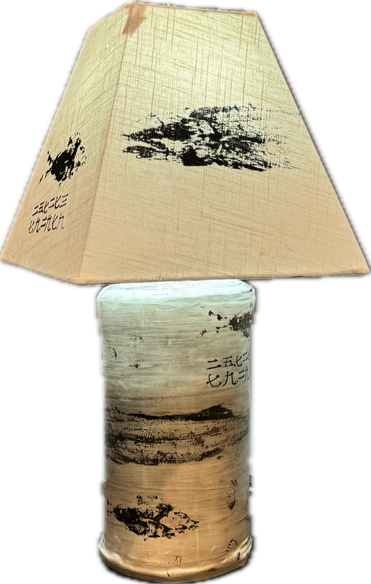 Unique Gyotaku Lamp with Bahamian Fish Prints